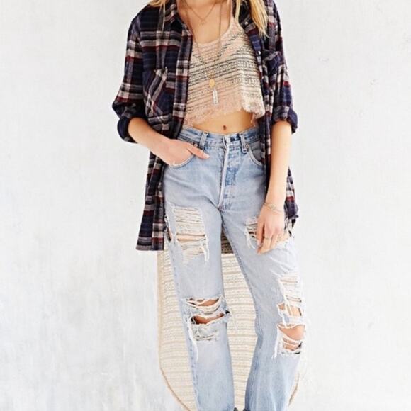 Urban Outfitters Kimichi Blue Lace Top size M/L NWT - Picture 3 of 10